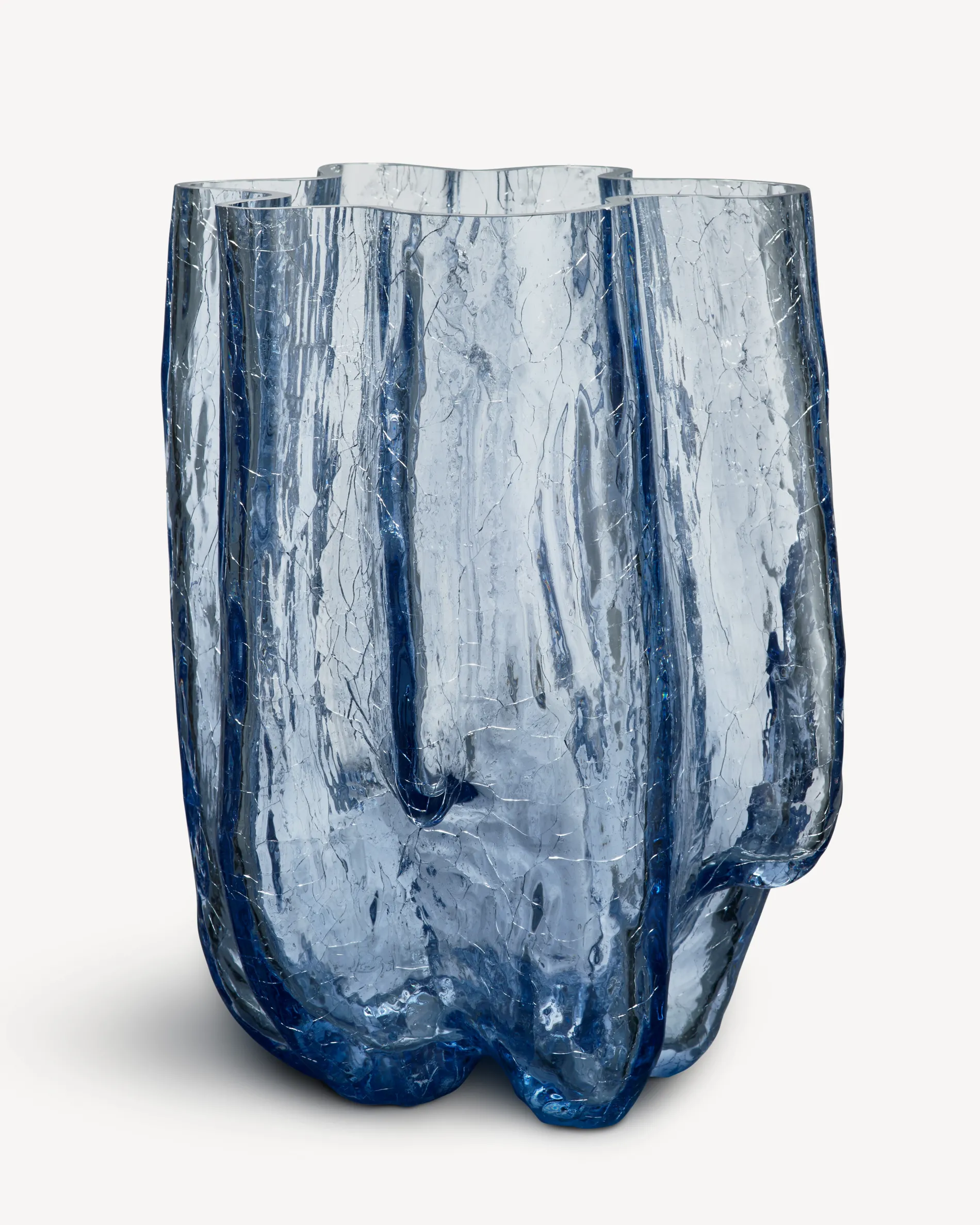 New Crackle vas cirkulärt glas 370mm Crackle|Vaser